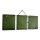 Vintage 1930s triptych mirror barber nickel-plated green crocodile effect.