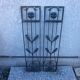Pair of old wrought iron grid