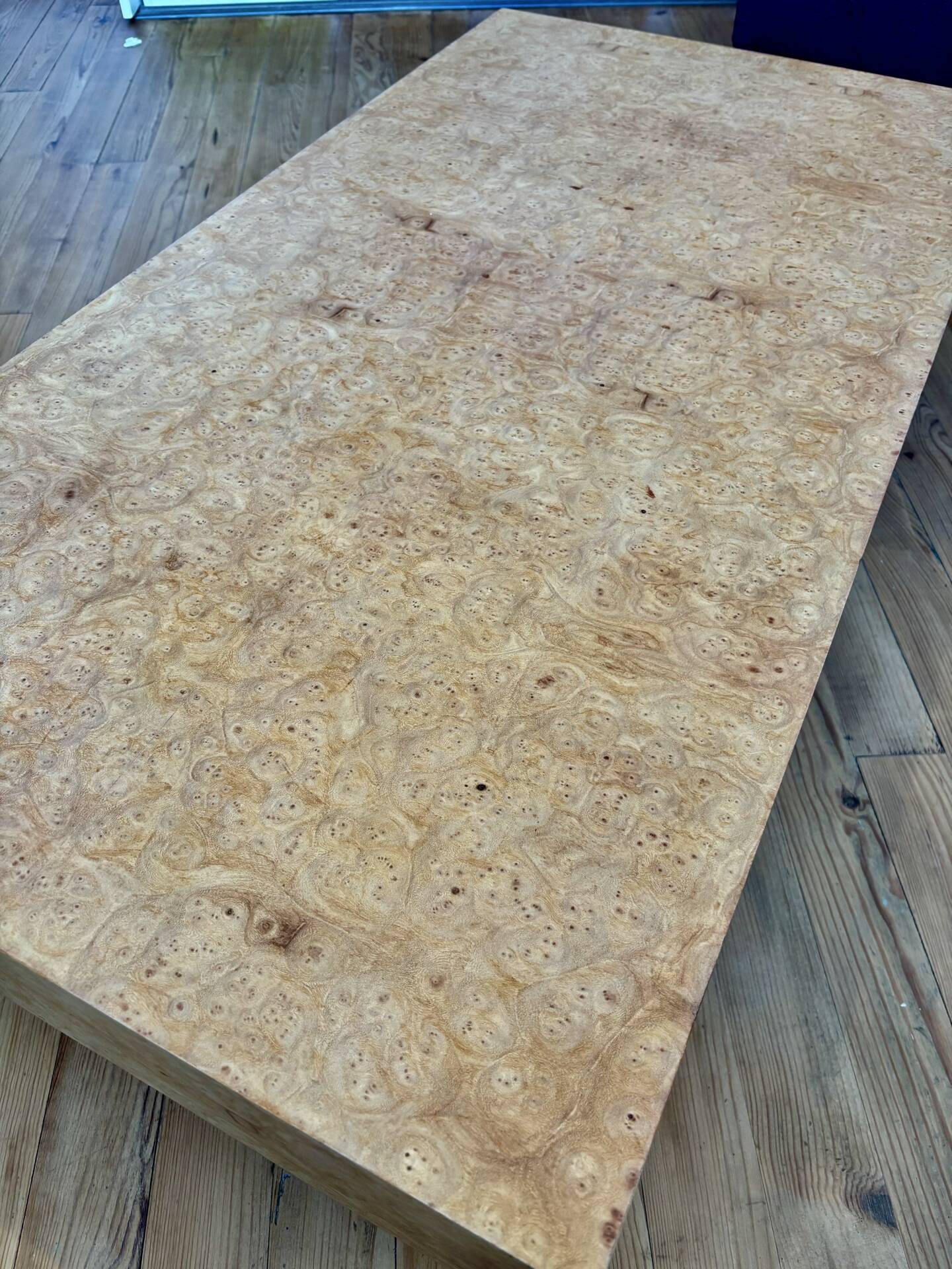 Vintage elm burl coffee table