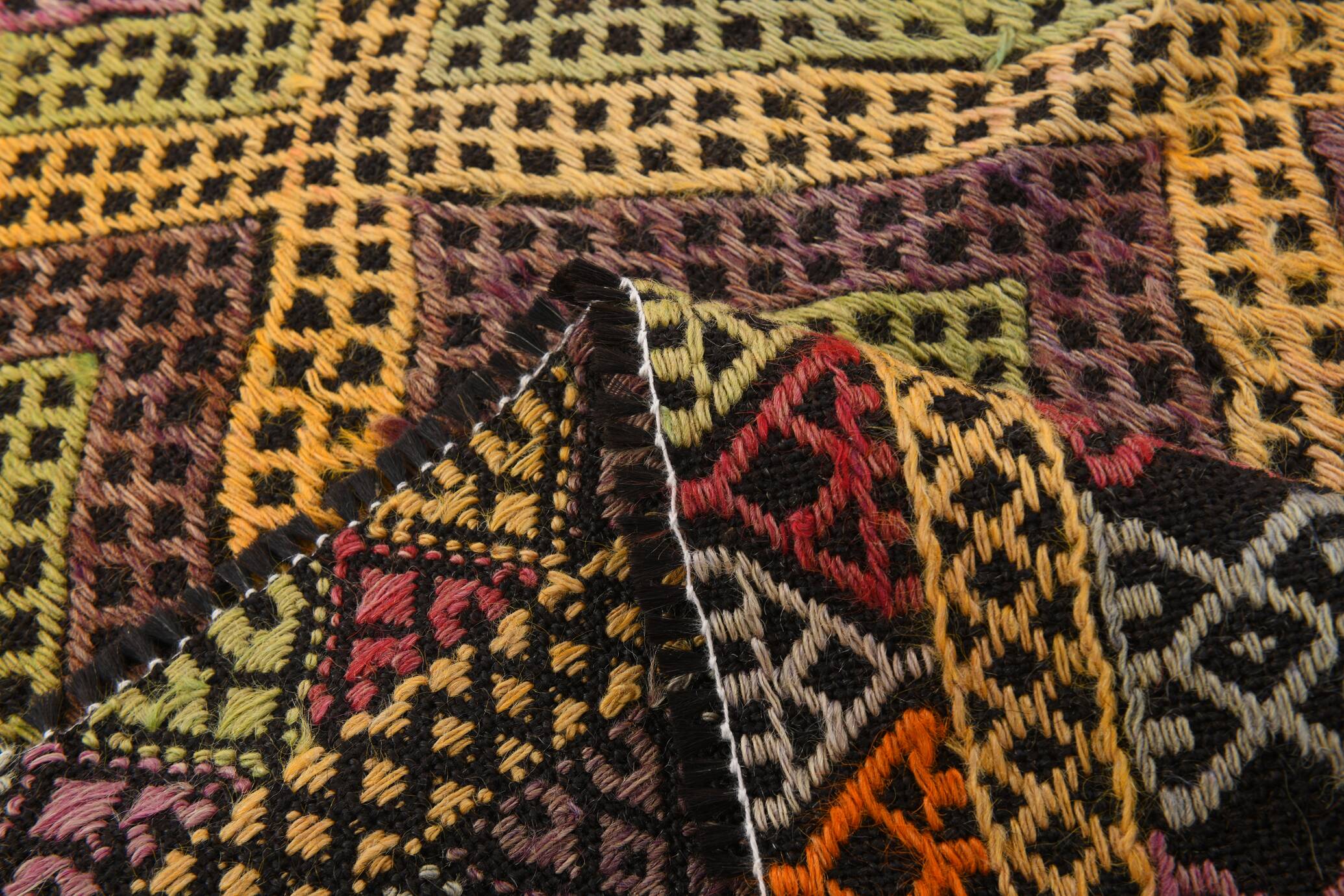 5x8 Yellow & Red Handmade Kilim Rug, 150x247Cm