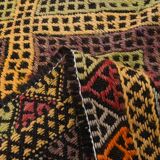 5x8 Yellow & Red Handmade Kilim Rug, 150x247Cm