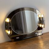 Miroir Veca 2 appliques et tablette, Italie 1970