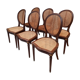 Series of 6 chairs canned Louis XVI