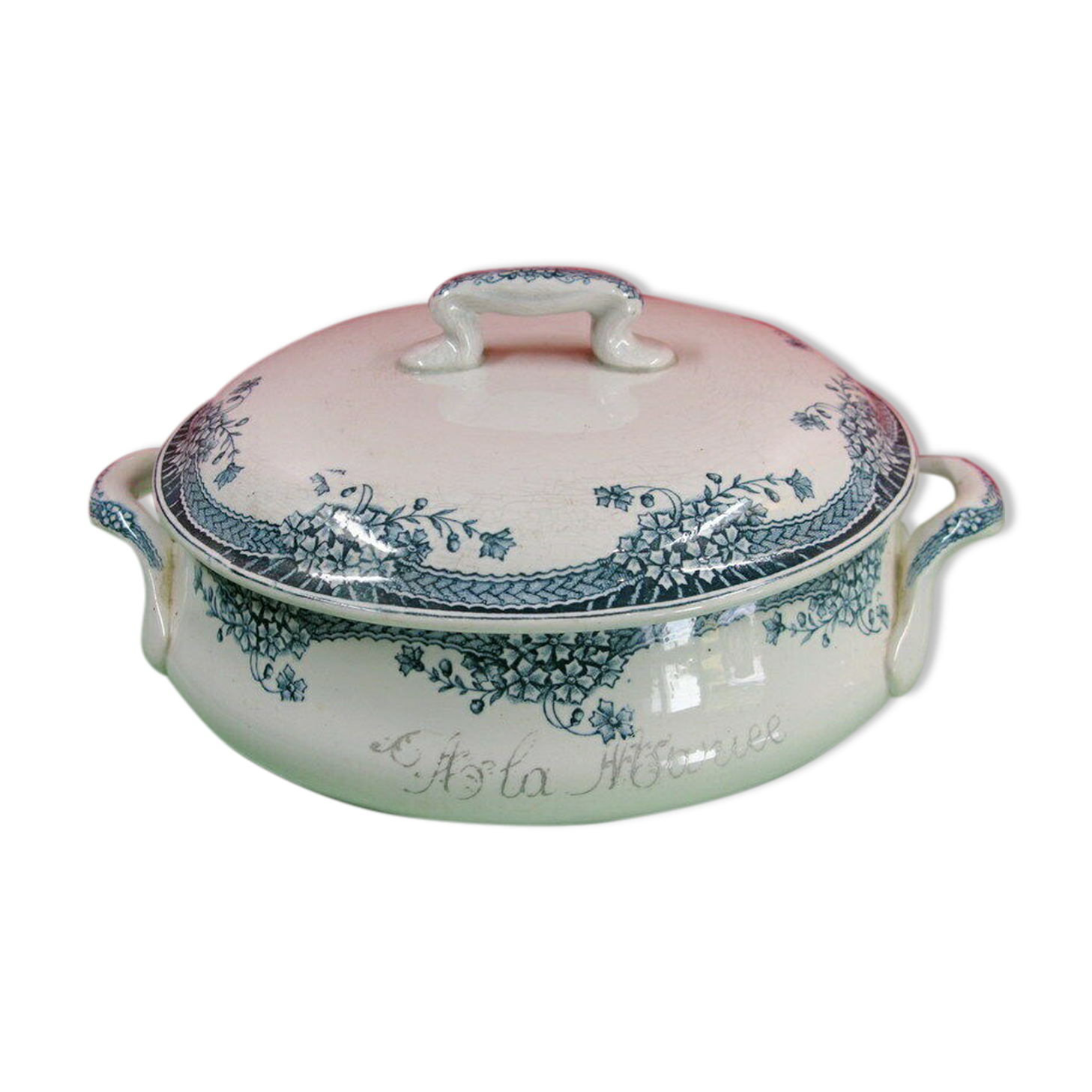 Antique soup tureen "To the Bride"