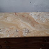 Chest of drawers 3 drawers Napoleon III classic on marble