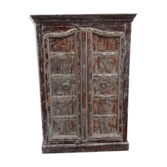 Old wooden cabinet with two doors