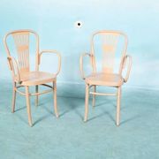 Ensemble de deux fauteuils en bois style Thonet, vintage rétro