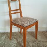 Suite de 4 chaises chêne années 50