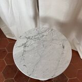 Designer coffee table in Carrara marble – Ø 41 cm