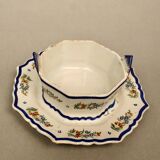 Antique butter dish in Quimper earthenware