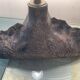 Vintage brutalist ceramic lamp base