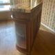 Louis XVI side table in precious wood, marble and glass-fronted cabinet – Haentgès Frères
