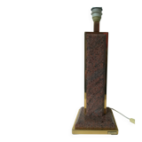 Marble and brass lamp base FEDAM Belgium c.1980