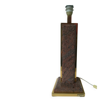 Design lamp base in marble and brass FEDAM Belgium c.1980