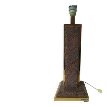 Marble and brass lamp base FEDAM Belgium c.1980