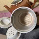 Cafetière ancienne marron complète Terre de Fer