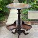 Old pedestal table with rotating trays