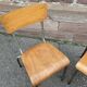 4 vintage school chairs