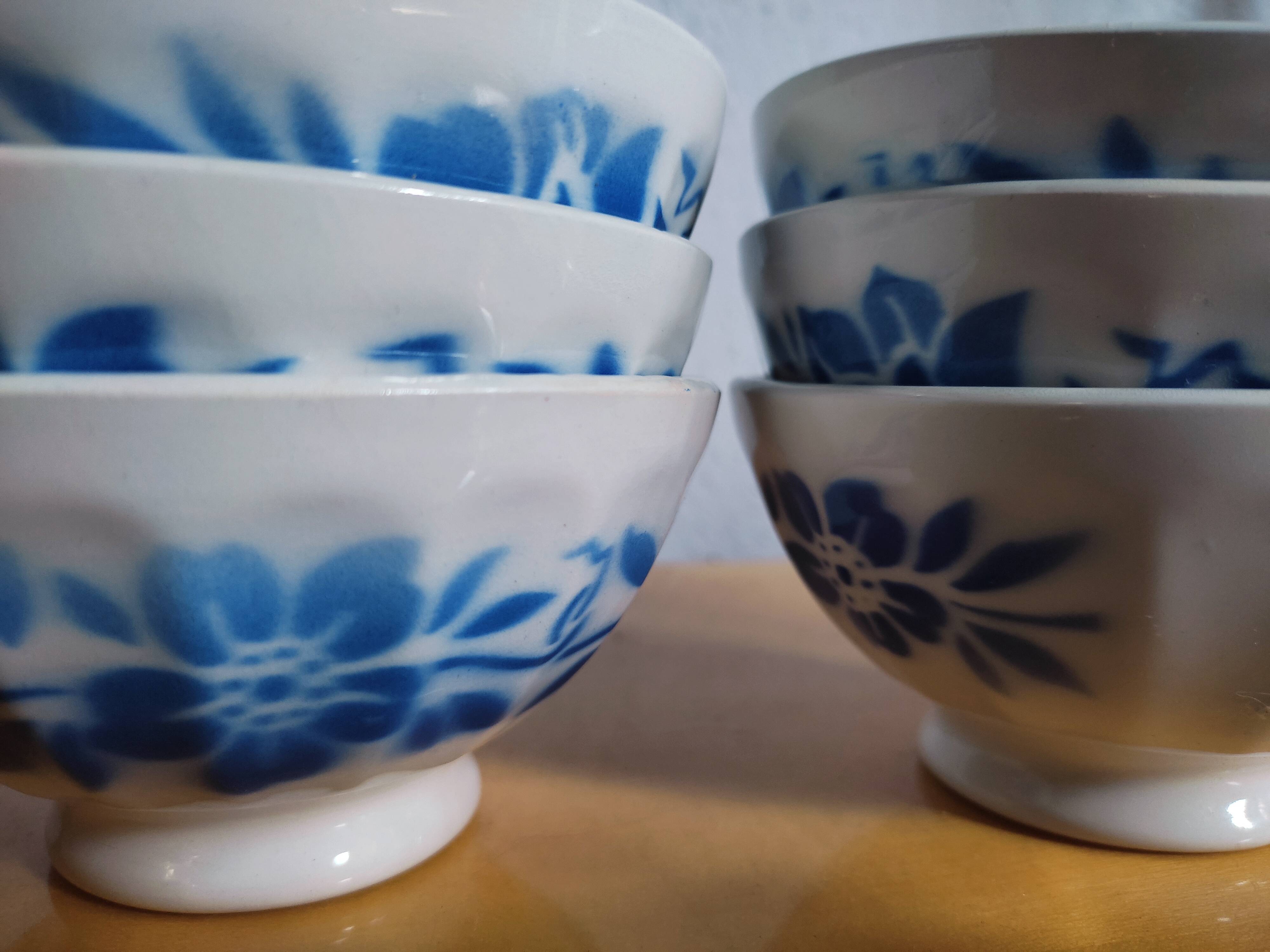 6 earthenware bowls from the 40s