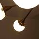 Impressive brass chandelier with opaline globes, Italy 1960s