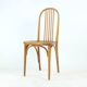 Chaise en bois cintré Thonet vintage en chêne avec étiquette d'origine, Tchécoslovaquie, 1920