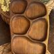 Olive wood platters, in organic shapes.