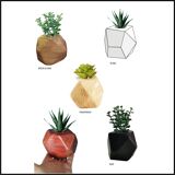 Soliflore en bois massif avec fiole en verre