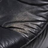 Stunning lounge chair The Rock in black leather by Gerard Van Den Berg - Montis