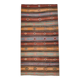 5x8 Kilim Striped Multicolor Kilim Rug,Oushak Handmade Area Rug,134x2145 Cm