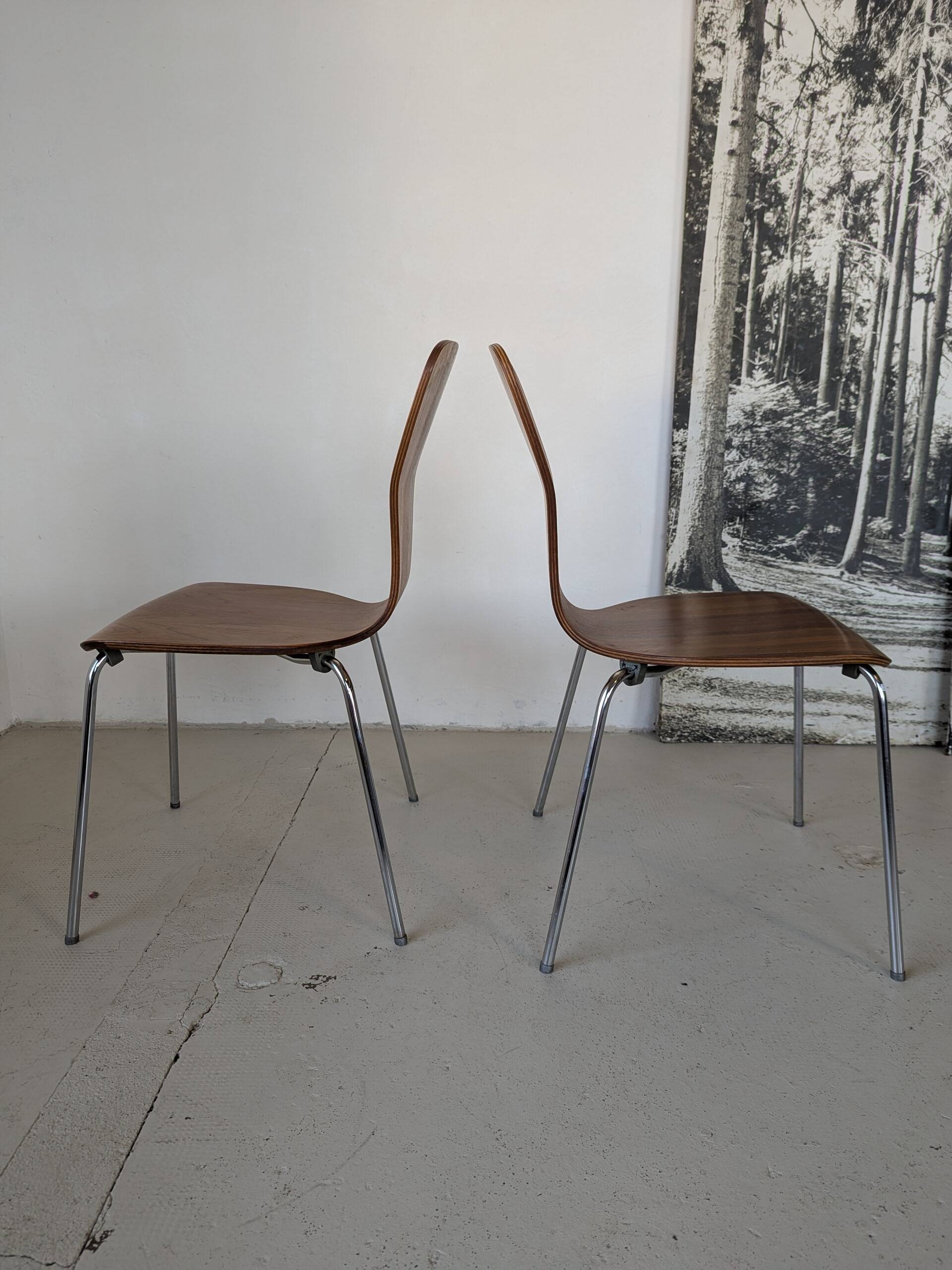 Paire de chaises de Tapio Wirkkala pour Asko, noyer