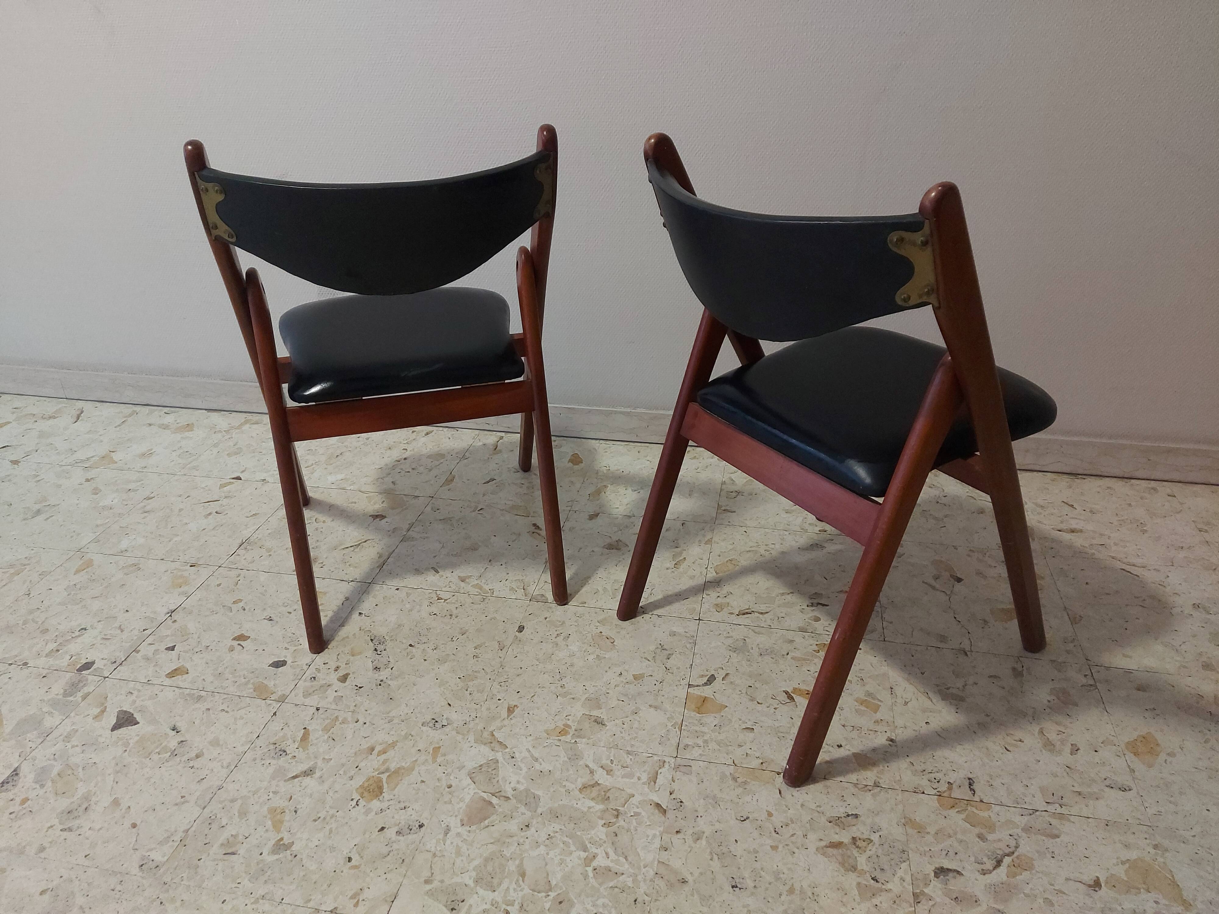 2 vintage folding chairs 50 , 60'S Norquist
