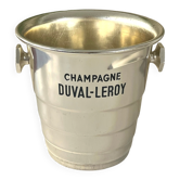 Champagne bucket Duval Leroy branded French metal ice cooler