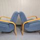 Pair of armchairs designed by K. Koželka & Antonín Kropáček for  Interier Praha Czechoslovakia 1950.