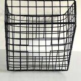 Wall basket steel wire storage vintage