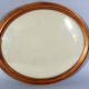 Oval frame curved glass gilded wood gold leaf 34x28 foliage 29.5x23.5 cm SB