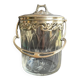 Cut crystal and silver metal cookie bucket – Art Nouveau