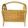 Vintage wicker and bamboo magazine rack