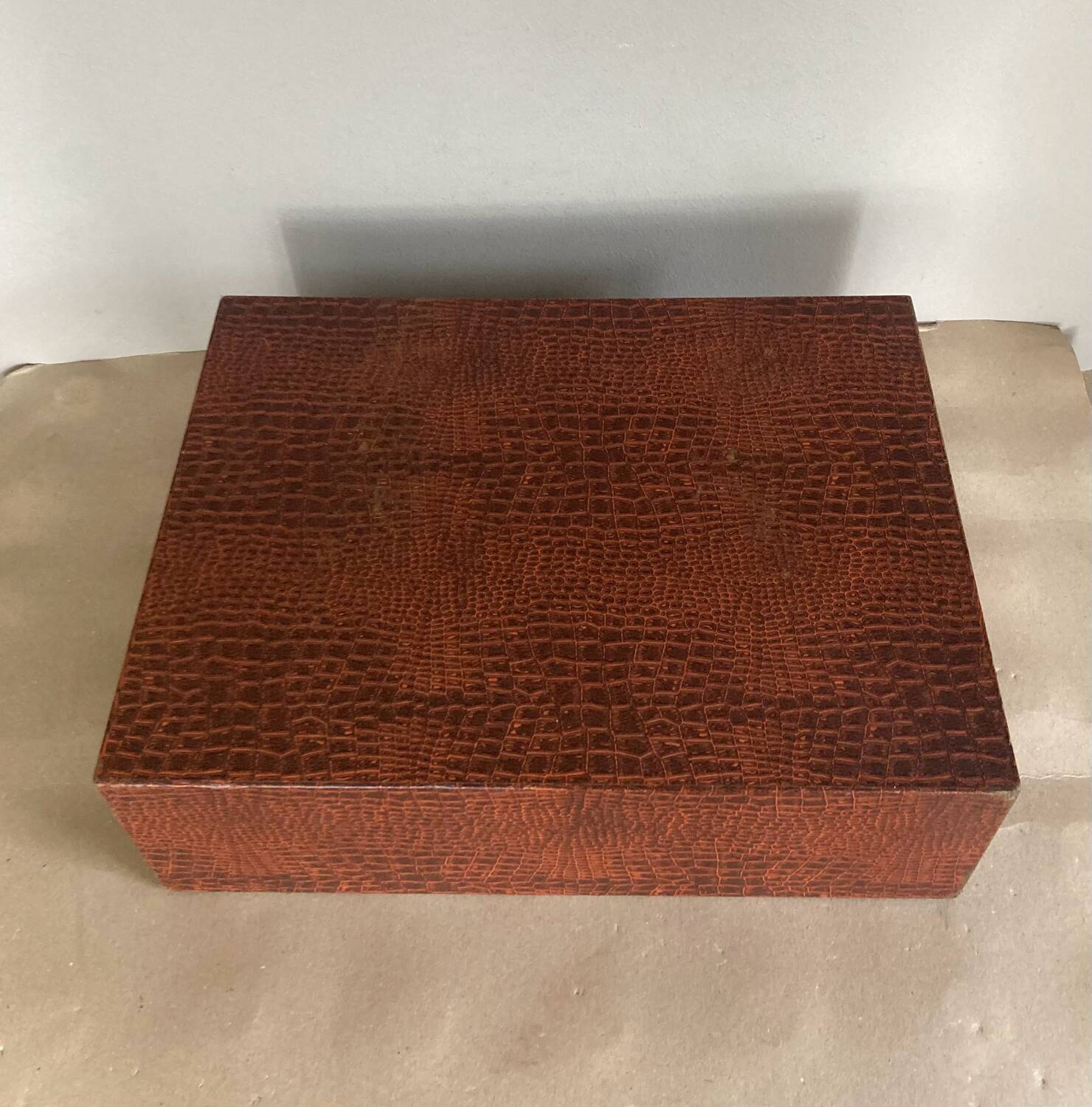 1960s cutlery box with Croco-style coating