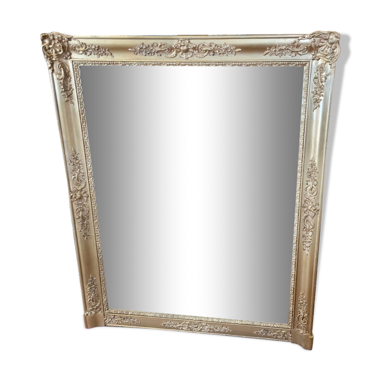 Golden mirror xixth period restoration 132×110cms