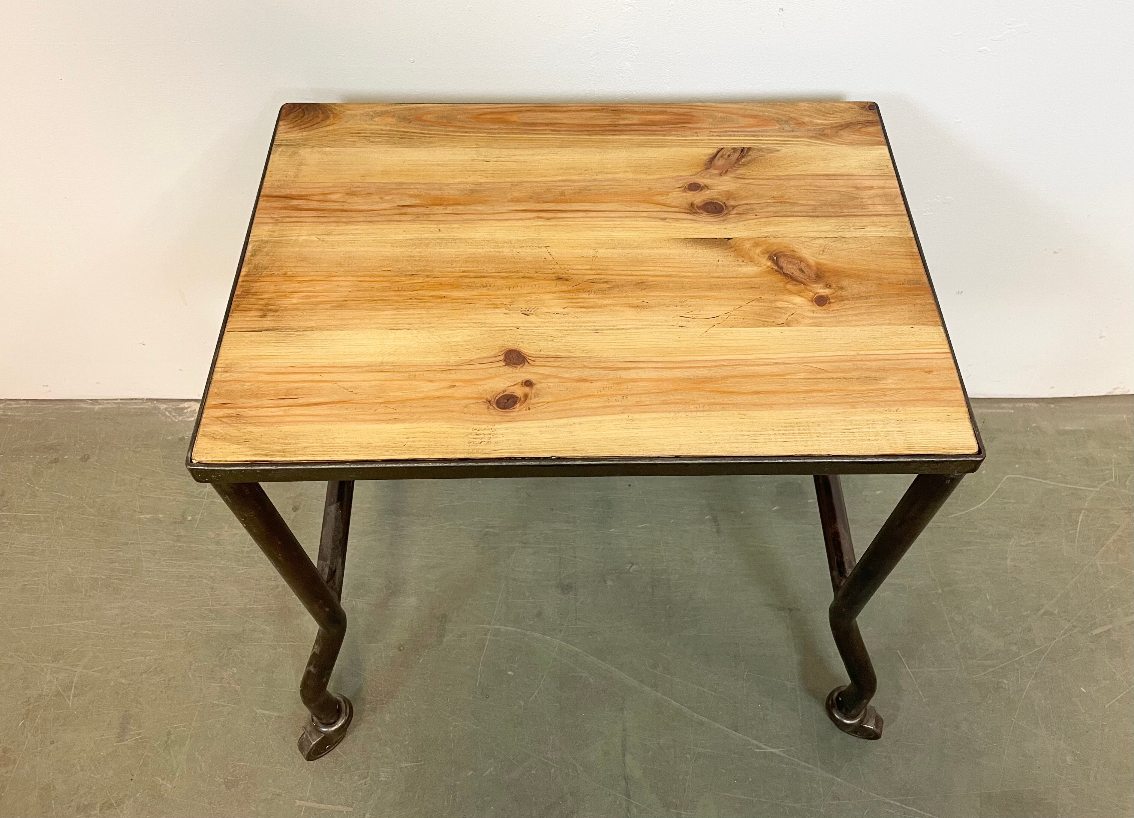 Industrial table on wheels, 1960s