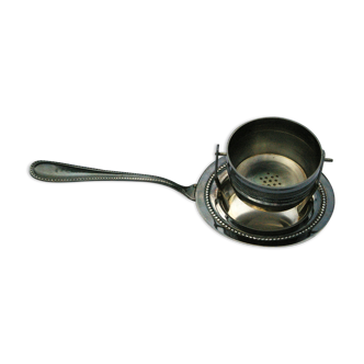 Passe-thé à bascule en métal décor perlé