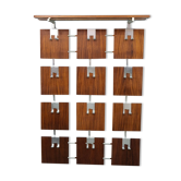 Porte-manteau et porte-chapeaux en palissandre du milieu du siècle années 1970