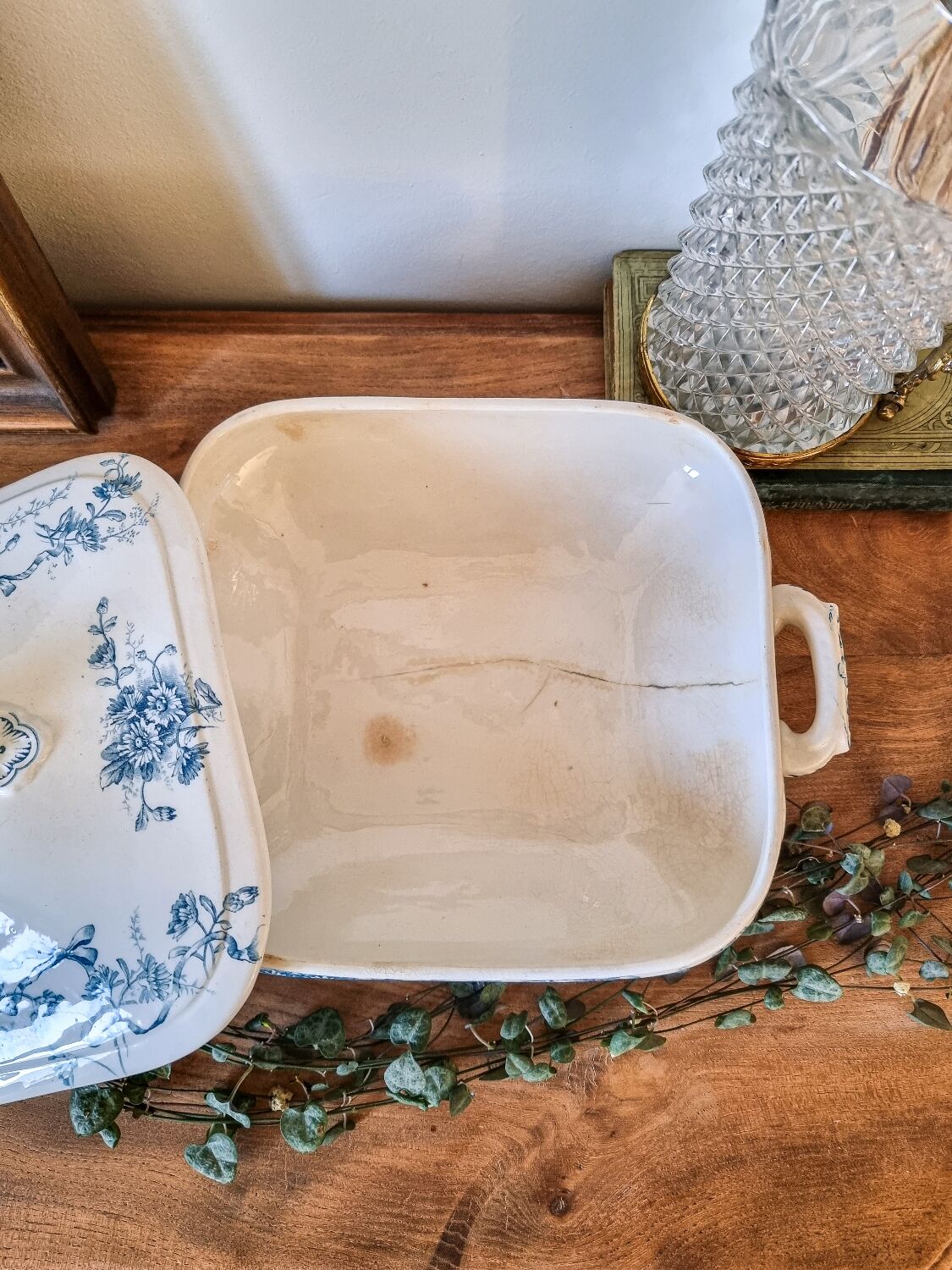 Square vegetable dish in iron earth, BFK