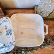 Square vegetable dish in iron earth, BFK