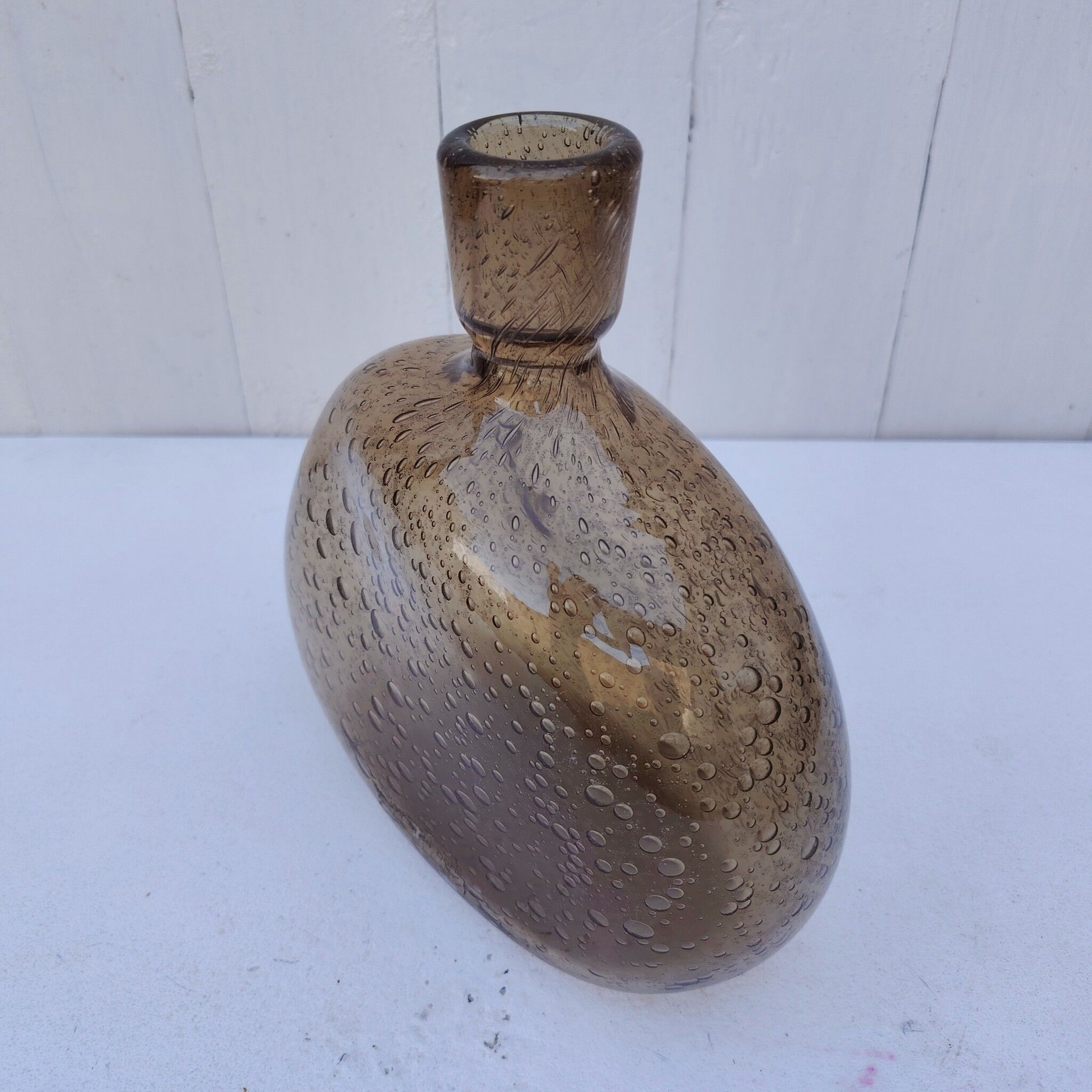 Bubbled glass bottle, Bendor glassware.