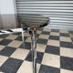 Vintage glass and chrome table