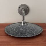 Wall light in gray enameled sheet metal