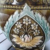 Barbotine pot cache Art Nouveau