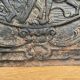 Plaque cheminée en fonte XVIII ème a decor de personnages arabesque