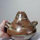 Petit vase brutaliste artisanal céramique vernissée début des années 2000